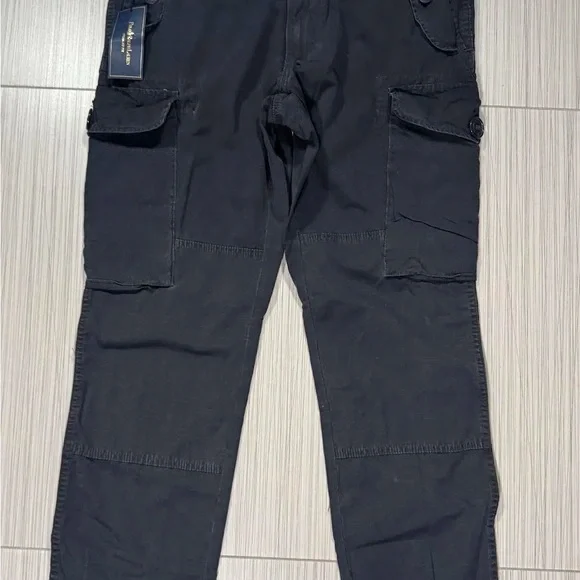 Polo Ralph Lauren Straight Fit Black Cargo Pants (Size 36/32) NWT - Picture 2 of 4